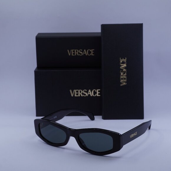 Versace VE4487 GB1/87 Rectangle Sunglasses – Black/Dark Grey main image 9